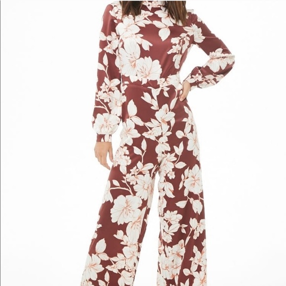 Floral Satin Jumpsuit - Picture 2 of 15
